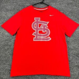 St. Louis Cardinals Shirt Mens Large Red Short Sleeve Nike Dri Fit MLB